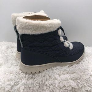Ryka Boots Women 6.5M US Snow Bound Blueink‎ Black/White Canvas Water Repellent